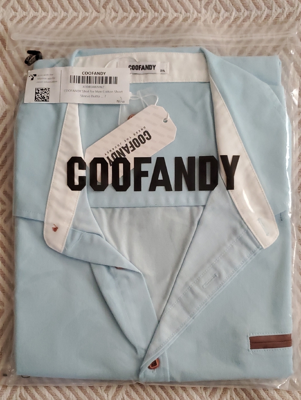 Coofandy Retro Bowling Short Sleeve Button Down 2XL. NWT.